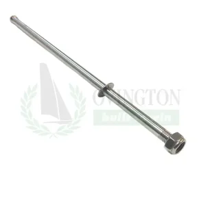 Rudder pin threaded w/nut - 7.9mm Dia