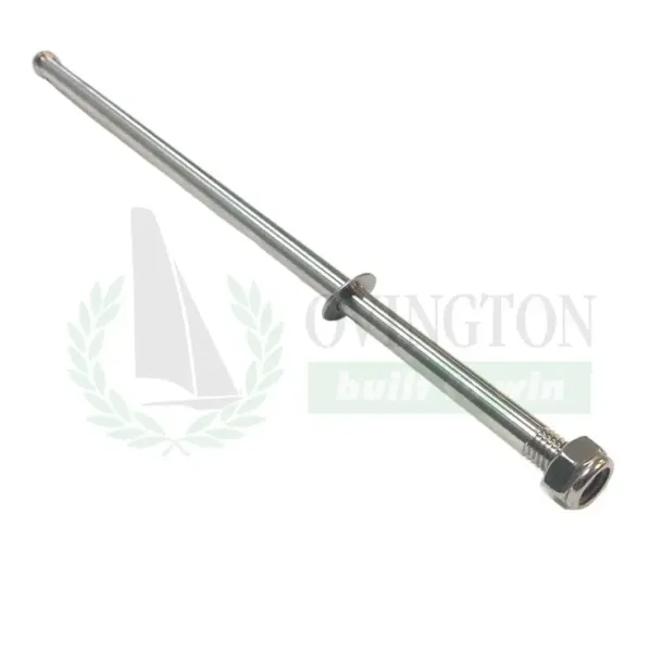 Rudder pin threaded w/nut - 7.9mm Dia